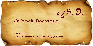 Érsek Dorottya névjegykártya